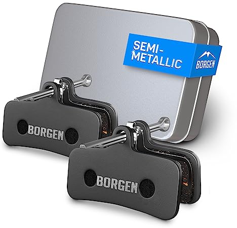 Borgen 2 Pairs Bike Brake Pads, Bicycle Brake Pads Compatible with Shimano D03S Bicycle Brakes Pads Suitable for Saint BR-M810, ZEE, SLX BR-M7120, XT8020, Slate T4