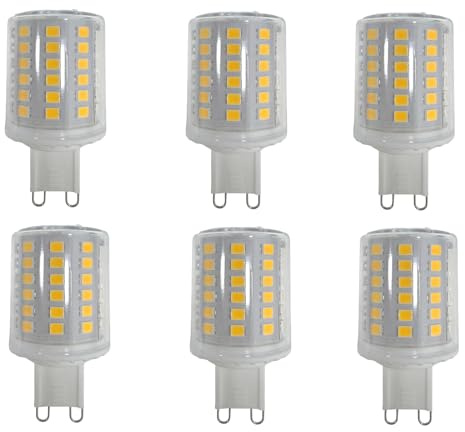 WULUN LED Leuchtmittel G9 9W, 68 LED-Chips, Ersatz 90W G9 Halogenlampen, 3000K Warmweiß, 900 LM, 360 Grad Abstrahlwinkel, AC 220-240V, Nicht Dimmbar, 6 Stück