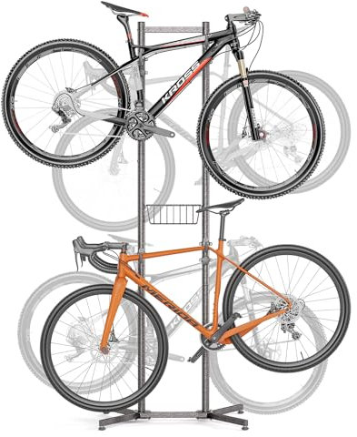 CXWXC Support de vélo pour 2/4 vélos - Charge maximale : 50 kg - Support de vélo pour l'intérieur et Le Garage - Rangement en Plein air (pour 4 Vélos)