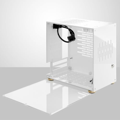 Mini ITX Computer Case, Mini ITX PC Case, Premium Clear Arcylic Mini Computer Case, Side Trasparente FAI DA TE Gaming Desktop Computer Chassis Case