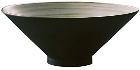 TVSKWMRQ Ciotole Ciotola per zuppa Secchio Grande Ciotola per Ramen in Ceramica Insalatiera Festa in casa Adatta per lavastoviglie Armadietto per disinfezione 18,2 * 8 cm Nero Cucina Dome