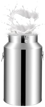 GoHaiDe Milchkännchen 201 Edelstahl mit Deckel Luftdicht Milchkännchen Transportkännchen Groß Milchkännchen Teedose Multifunktionales Transportfass 14L