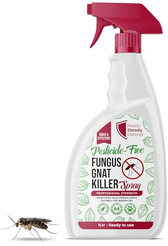 Fungus Gnat Killer Spray 1L - Polymer-Free, Long-Lasting Protection | Eradicates, Controls & Safeguards Garden & House Plants | Ideal for Flowers, Fruits, Vegetables & Shrubs | Indoor & Outdoor Use