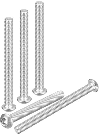DTGN M6-1x60mm Linsenkopfschrauben mit Innensechskant - 15er Pack - Gut für Rennrad, Mountainbike, Auto, Motorrad - 304 Edelstahl weiß lackiert - Sechskant-Antriebsbefestigungen