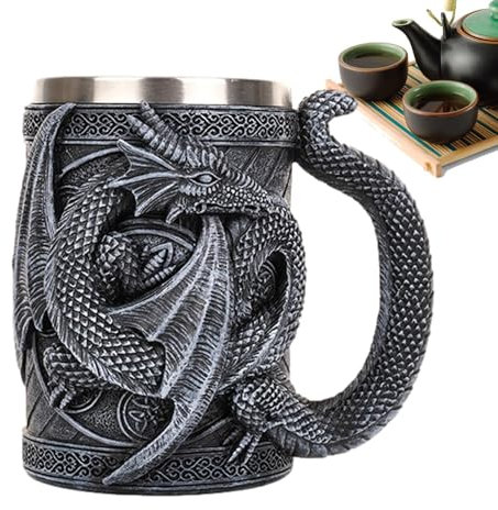 Mittelalterliche Becher | Mittelalterliche Gotische Bierbecher | Neuheit Gothic Beer Steins Tankard Becher, 568ml -Neuheit Getränke Tasse Für Tee, Kaffee, Party -Hosting, Gothic Decoratio