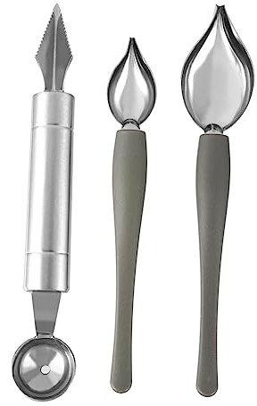 CATIEBYE Juego De Herramientas Para Hornear Cuchara Decorativa De Acero Inoxidable Adecuado Para Decorar Pasteles y Salsas Incluye Cuchara Pequeña y Grande Utensilios De Cocina Para Chefs y Reposteros