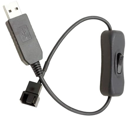 Genérico Adaptador USB A Ventilador,Conector USB De 3/4 Pines PWM | Adaptador Step-up para Ventiladores de Caja | para PC, Dispositivos Electrónicos, De Refrigeración, Mantenimiento De Coche