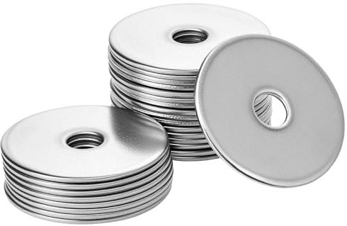 QWORK® 25 Pezzi M8 x 40 mm rondelle, rondella piatta in acciaio inossidabile 304, per viti e bulloni