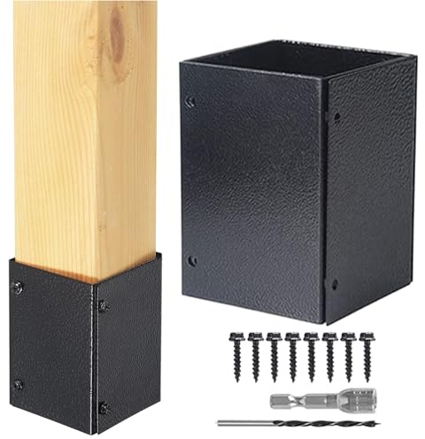 Base per pali da terrazza, supporto regolabile in metallo, supporto per pali in acciaio inox con viti, per ringhiera per terrazza, supporto per cassetta postale, portico, gazebo a terra