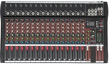 Mesa De Mezclas Dj La Mesa De Mezclas 16 Canales Admite Conectividad USB Y Bluetooth, Es Adecuada For Su Uso En Estudios Grabación Directo, Configuraciones DJ Otras Aplicaciones Equipos Audio