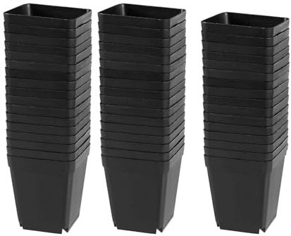 F Fityle Ensemble de Pots carrés pour semis, Moderne, intérieur/extérieur, idéal pour rempotage et Fleurs sur Balcon, Style D
