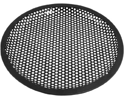 sourcing map 20cm Metal Negro Rejilla Tapa Cubierta de Altavoz Protector de Coche