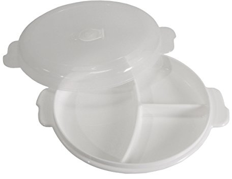Plast Team Micro Teller mit Abdeckung, Weiß/Transparent, Einheitsgröße
