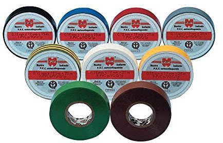 NASTRO ISOLANTE WURTH IN CONFEZIONE DA 10 PEZZI (NERO)