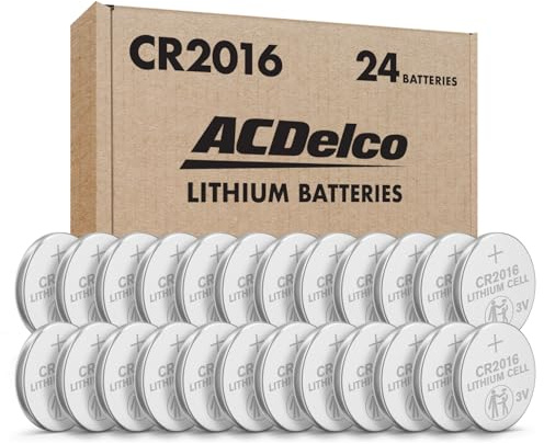 Powermax ACDelco 24-Count CR2016 Batteries, Lithium 3V Coin Cell Button Battery Pack for Watch and Small Electronics, 5 Year Shelf Life