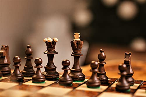 Master of Chess Senator Deluxe 41cm / 16in Holz dekorative Schachspiel, handgefertigte Classic Game