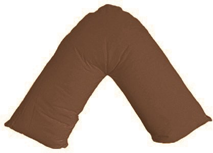 Maria Luxury Bedding & Linen V shaped Orthopaedic Nursing Pillowcase | Neck And Back Support | Pregnancy V-shaped Pillowscase (Chocolate)