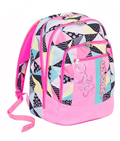 Zaino scuola advanced SEVEN - FANCY - Rosa - 30 LT - inserti rifrangenti