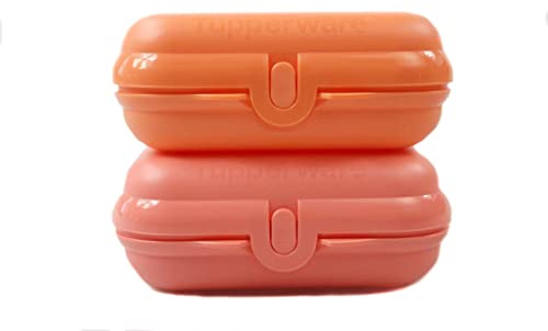 Tupperware to Go Twin dunkel orange + lachs Brotdose Behälter Lunchbox Twin kl Größe 2 39021
