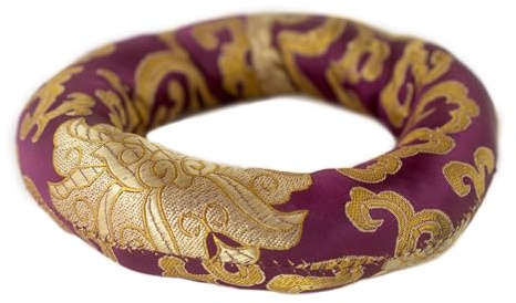 The Bead Chest Purple Singing Bowl Ring Cushion Nepal Polyester