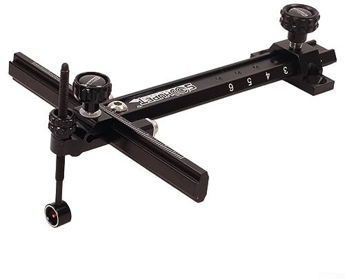 SPORTARC Bogenschießen-Visiere, Recurve-Bogenvisier mit Aluminiumlegierung, Recurve-T-Typ-Zielbogen und Pfeil-Bogenschießen-Zubehör, Schwarz