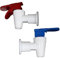 Grifo Enfriador de Plástico Reutilizable para Dispensador de Agua - Pieza de Repuesto Azul y Roja (Bloqueo
