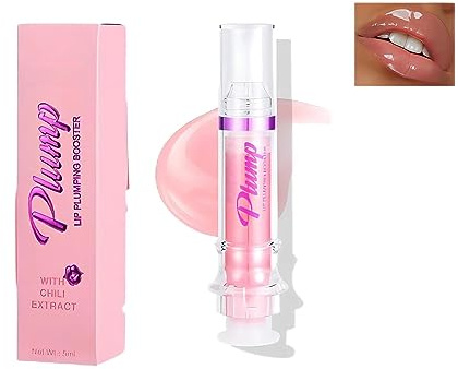 Lip Plumper,Plumping Lip Gloss,Plump And Pout Lip Plumping Booster Gloss,Long Lasting Moisturizing Shimmer Lip Plumper,Ultra-Hydrating & Nourishing (01#)