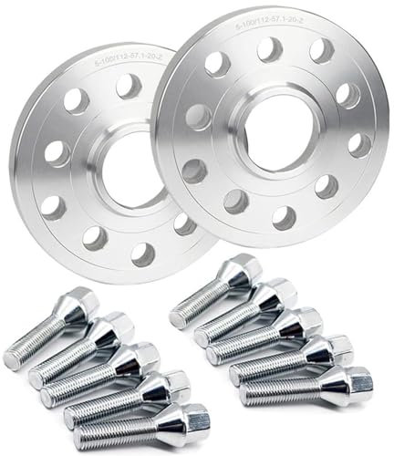 WIRMEC Spurverbreiterung Für A3 A4 A5 A6 A8 Für Allroad 2 STÜCKE 15mm/20mm Spurverbreiterungen 5x100 5x112 57,1mm Radnabenabstandshalter 14X1,5 Spürverbreiterungsatz(20mm)