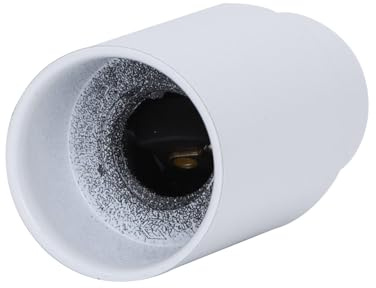 Douille E14 autobloquante en bakélite blanche, robuste et durable, idéale pour les installations électriques dans les luminaires.