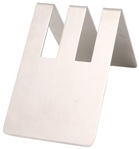 Yomiyuyr Kaffeefilterpapierhalter aus Edelstahl, stehender Kaffeefilterhalter für die Theke, V-förmige Kaffeefilteraufbewahrung für Zuhause, Küche, Bar und Cafés – 7,5 x 5,3 x 3,5 (Doppelrille Silber)