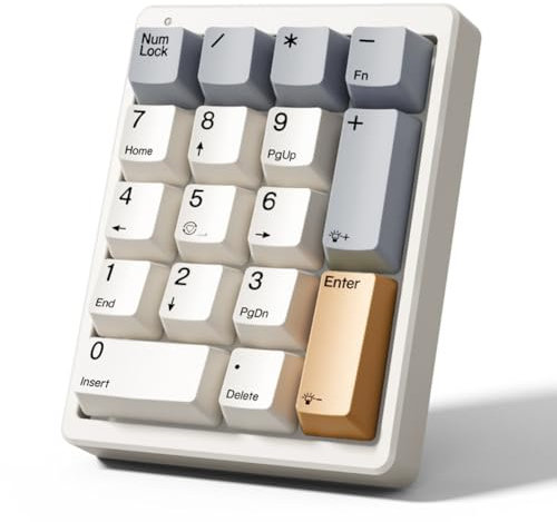 MRNHA 17 Touches Type C Pavé Numérique Filaire Pavé Numérique Mécanique Pavé Numérique de Mini Clavier Claviers de Programmation Rouge