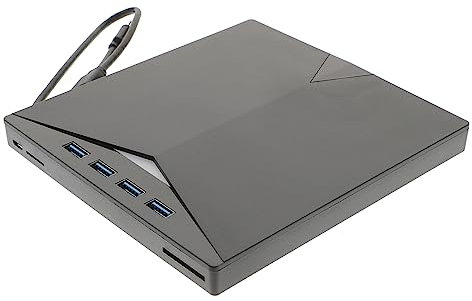Gadpiparty External Usb 3.0 Dvd Burner and Portable Cd Rom Rewriter Drive for Laptop and Desktop, Type-c 7-in-1 Multifunctional Dvd Player Compatible with Windows and Other Operating Systems