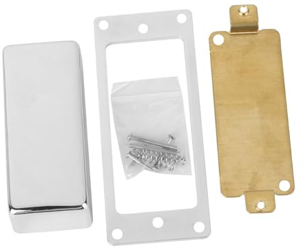 Gb100 Silber E-gitarren Humbucker Kleiner Tonabnehmerrahmen 2 Stück | Kupfer Nickel Legierung, für E-gitarre und Doppel Humbucker, Selbstgemacht Sowie Ersatzteilwechsel