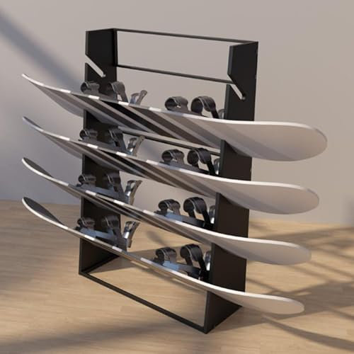 Skateboard-Rack – 6-lagiger hölzerner Bodenständer für Zuhause, Garage, Club und Skate-Shop-Aufbewahrung