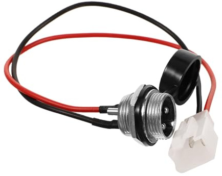Luxshiny Connecteur De Charge À 3 Broches pour Moto Port De Chargement Adaptateur Facile À Installer Compatible Et Sécurisé pour Scooter Électrique 9.84X0.79X0.79 Pouces