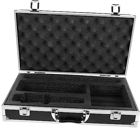 SWOOMEY Mikrofonbox Kabelaufbewahrung Aluminiumlegierung mit Stoßfestem aus Tragbare Schwarz Schwamm Leichtes und Kratzfestes Mikrofongehäuse für im Outdoor Einsatz