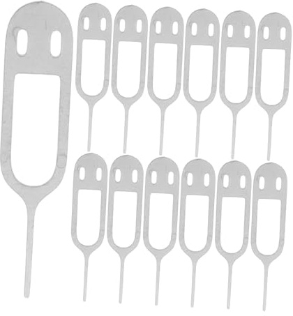 WOONEKY 50 Piezas Extractor de Tarjeta Sim Inoxidable Aguja para de Teléfonos Herramienta de Expulsión de Bandeja de Tarjeta Compatible y de Usar