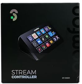 Stream Deck Visual Keyboard with 15 LCD Keys – Customizable Live Content Creation Controller for Windows, macOS, Android, iOS (Black)