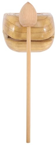 Doppelring Holzklopfstock Schlaginstrument für Kinder, Robust | Holz, Lauter Klarer Klang, Rostfrei und Formstabil, Zuhause oder Ranch, mit Holzklopfstock