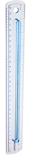 Westcott Finger Grip Plastic Ruler Measuring Inches and Metric, 12, Assorted Colors
