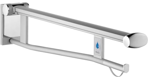 Keuco 34903171837 Plan Care Stützklappgriff WC Aluminium, silber-eloxiert / schwarzgrau