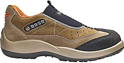 BASE Protection Arena S1P SRC Zapato de Seguridad, Talla: 42, Color: Beige/Negro, B0451BEK42