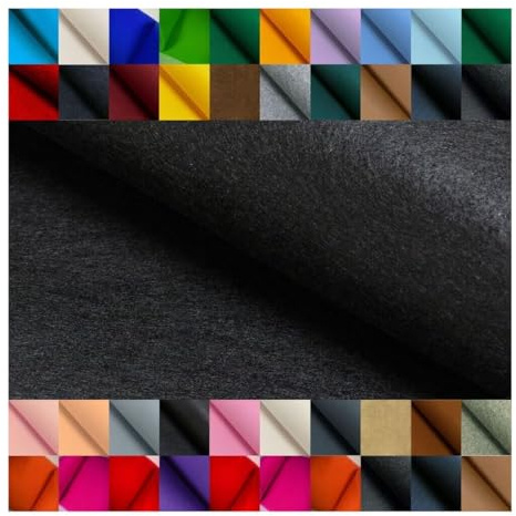 Fabrics-City schwarz Bastelfilz Filzstoff 100cm 4mm, Dekorationsfilz, Bastelarbeit, Kindergarten Filz, Nähen & Kleben, Dekofilz für Bastelarbeiten, Taschenfilz, Filzplatten Stoff, 4218