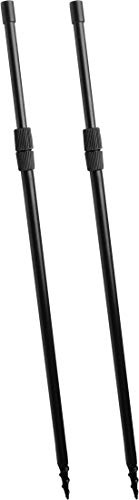 Storfisk fishing & more 2er Set Teleskop-Bank Sticks aus Aluminium mit englischem Gewinde, höhenverstellbar, schwarz, Länge:50-90 cm, Typ:Schraubverschluss/Schraub-Spitze