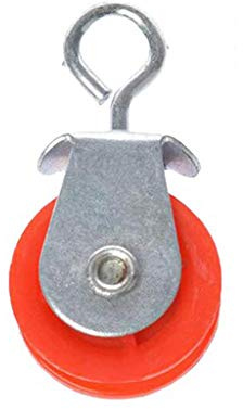 45mm Umlenkrollen Kunststoff Pulley Riemenscheibe Roller für Seile den Innen und Außenbereich,1/3/5 Stk, Rot