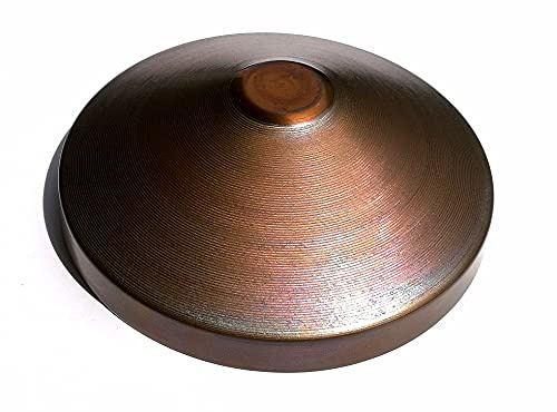 Copripalo in acciaio INOX brunito per pali tondi in legno recinzione - confezione da 10 pezzi - diametro da 80 mm a 140 mm (80 mm)