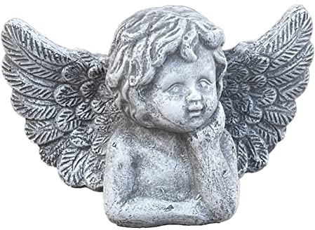 stoneandstyle Steinfigur Engel Büste klein Steinguss frostfest wetterfest