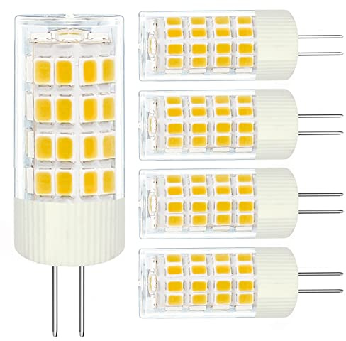Tupolife 3W G4 LED Bulb 12V Replacement 20W-30W Halogen Lamp for JC Type Bi-Pin Base Landscape Bulbs/Track Lighting/Chandeliers/Accent Lights, Warm White 3000K Non-Dimmable, 5-Pack