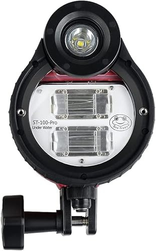 Seafrogs 328FT/100M Underwater Photography Strobe Diving Flash Light with Optical Fiber Cable for Sony Olympus Nikon Canon Fujifilm Dive Camera Housing Case (ST-100 Pro)