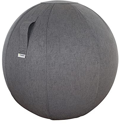 Sedero Ballon d'assise ergonomique pour bureau et bureau à domicile – Avec pompe – Charge maximale : 150 kg – Différentes tailles et couleurs (gris, 75 cm)